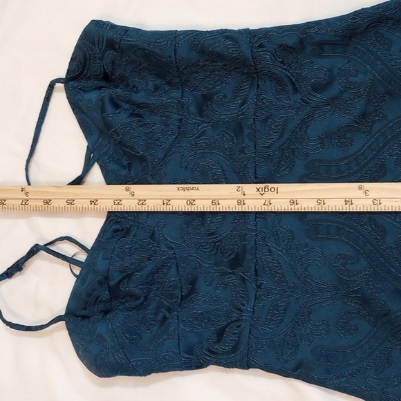 Free People Womens Mini Dress Sz 2 Karla Embroidered Sleeveless Jacquard Party - Picture 4 of 11